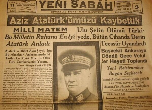 Atatürk ne zaman, kaç yaşında öldü Gazeteler Atatürk’ün cenazesini böyle gördü