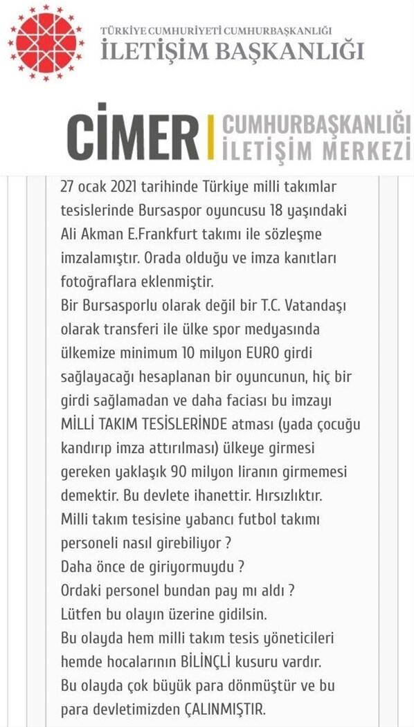Bursada Ali Akman’a tepki dinmiyor CİMER’e şikayet ettiler...