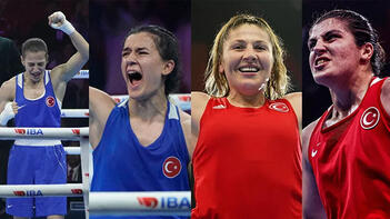 Milli boksörler Buse Naz Çakıroğlu, Hatice Akbaş, Busenaz Sürmeneli ve Şennur Demir dünya şampiyonu