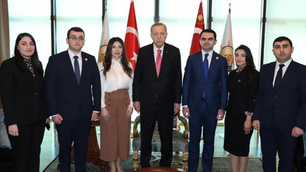 Erdoğan, Yeni Azerbaycan Partisi Gençler Birliği Başkanı'nı kabul etti