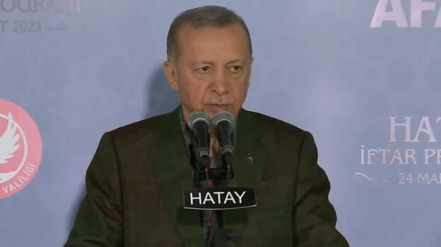 Cumhurbaşkanı Erdoğan Hatay'da iftar programında konuşuyor