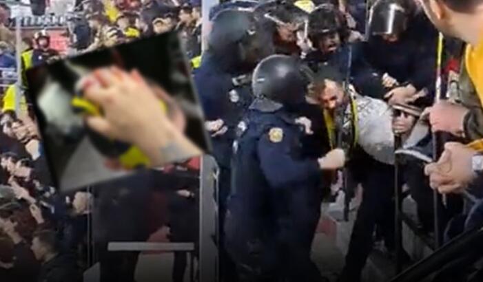 Burası Avrupa'nın ortası! Fenerbahçe taraftarlarına copla saldırı