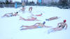 Fenerbahçeli genç yüzücülere, eksi 12 derecede karda şok programı!