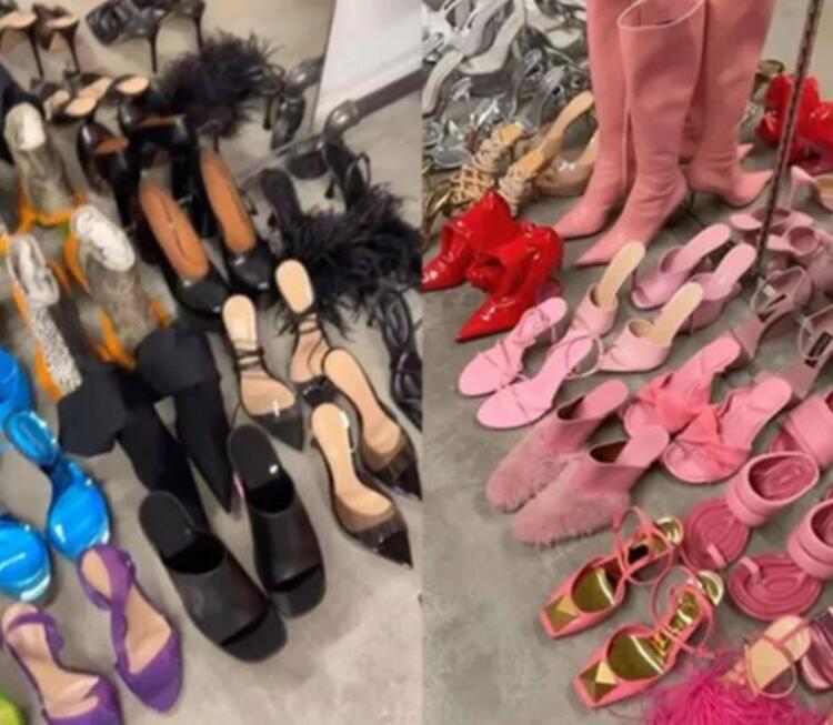 Kylie Jennerın ayakkabı koleksiyonu Değeri 600 bin TL...