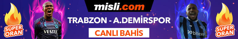Trabzonspor - Adana Demirspor maçı Tek Maç ve Canlı Bahis seçenekleriyle Misli.com’da