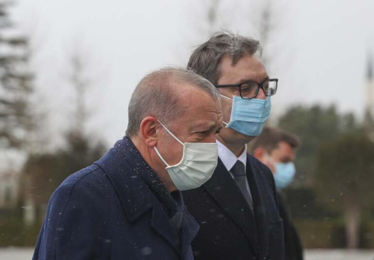 Sırbistan Cumhurbaşkanı Aleksandar Vuçiç Ankarada Cumhurbaşkanı Erdoğan resmi törenle karşıladı...