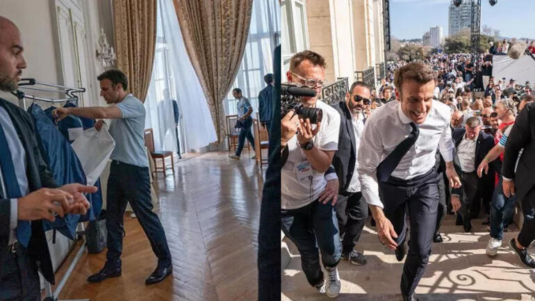 Fransa Cumhurbaşkanı Emmanuel Macronun pozları sosyal medyayı salladı Resmi fotoğrafçısı Imstagramda paylaştı...