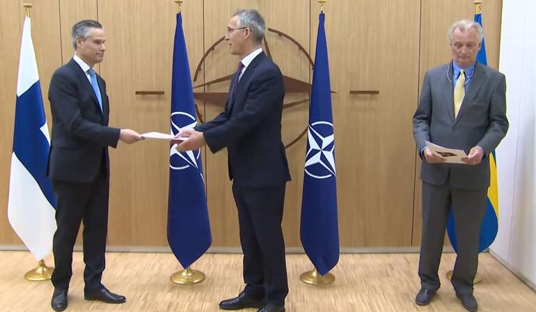 Finlandiya ve İsveç NATOya resmen başvurdu