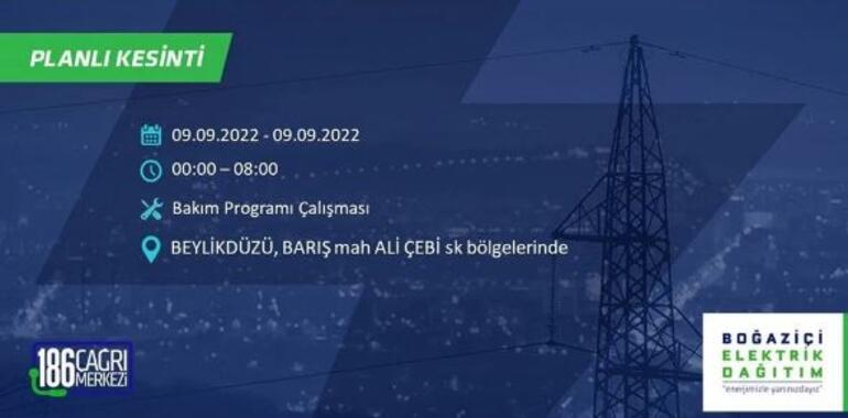 Elektrikler ne zaman gelecek Elektrik kesintisi nerelerde var İstanbul’da elektrik kesintisi yapılacak ilçeler
