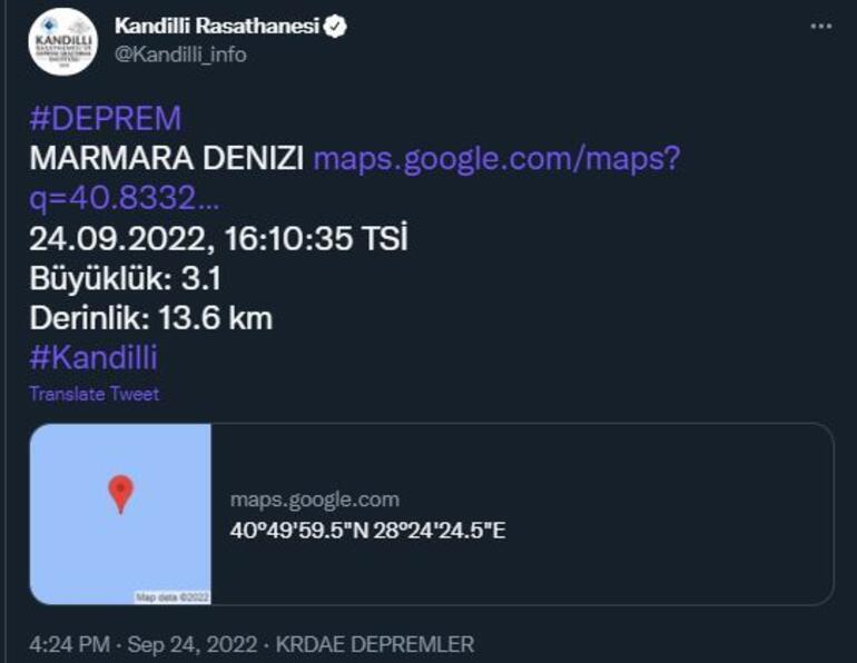 Marmarada deprem