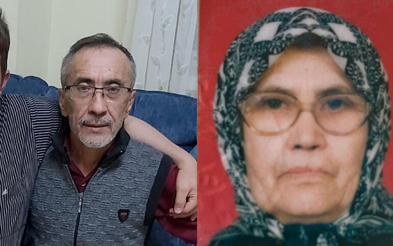 86 yaşındaki emekli askerin öldürdüğü eşi ve oğlu birlikte toprağa verildi