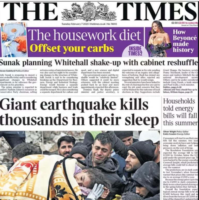 Büyük felaket dünyanın birinci gündemi İngiliz gazetesi yardım kampanyası başlattı