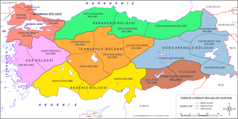 Türkiye haritası || Şehir isimleri ile detaylı renkli büyük boy Türkiye Siyasi İller Haritası ile deprem risk haritası